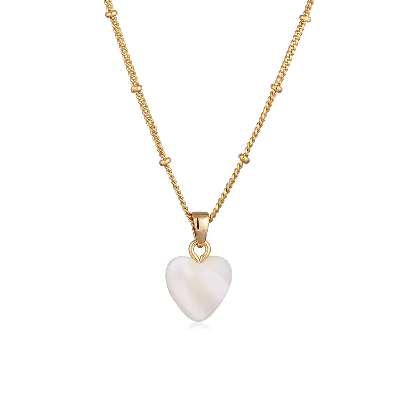 Elli "Halskette Herz | Muschel< Symbol-schmuck|Herz-schmuck