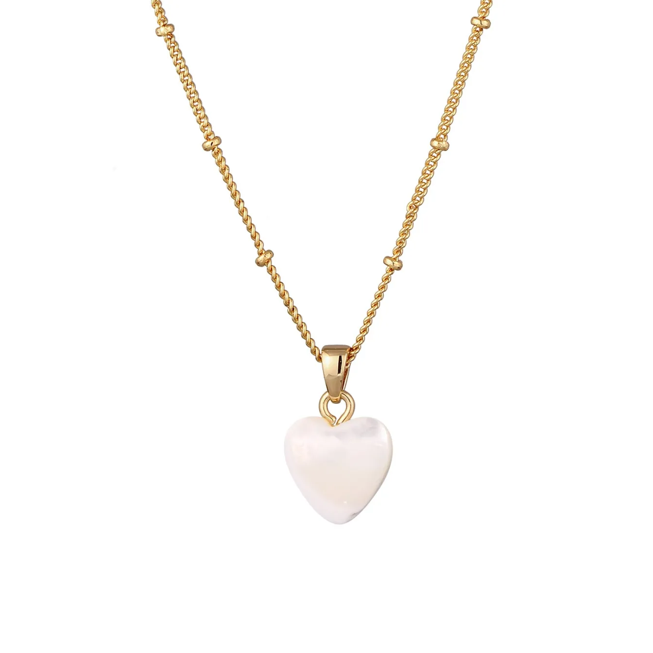 Elli "Halskette Herz | Muschel< Symbol-schmuck|Herz-schmuck