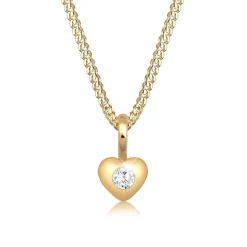 Elli "Halskette Herz | Zirkonia (Weiß)<Kinder Symbol-schmuck|Herz-schmuck
