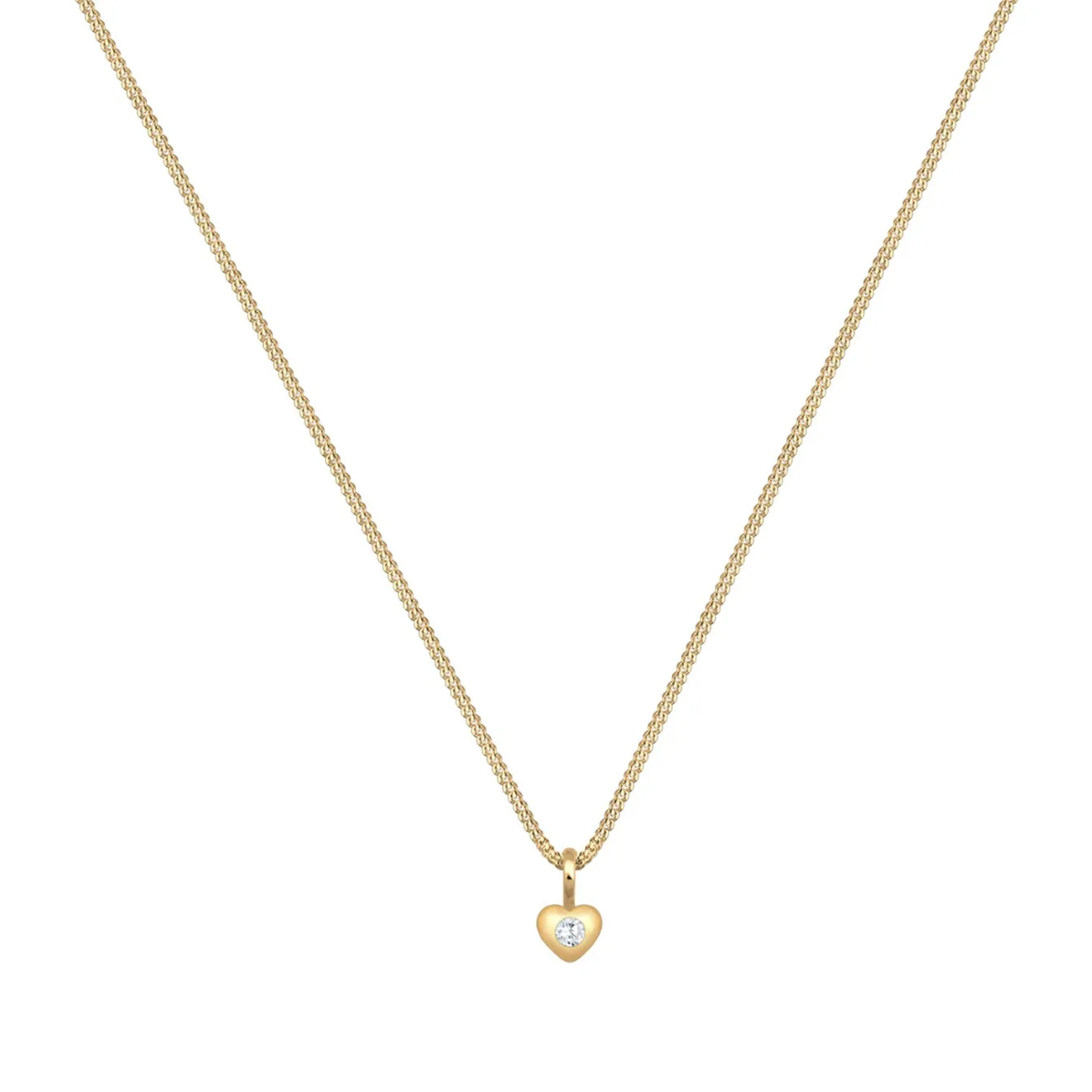 Elli "Halskette Herz | Zirkonia (Weiß)<Kinder Symbol-schmuck|Herz-schmuck