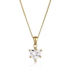 Elli "Halskette Herz | Zirkonia (Weiß)< Vergoldet|Symbol-schmuck