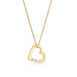 Elli "Halskette Herz | Zirkonia Kristall (Weiß)< Symbol-schmuck|Herz-schmuck