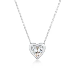 Elli "Halskette Herz | Zirkonia (Weiß)< Roségold|Symbol-schmuck