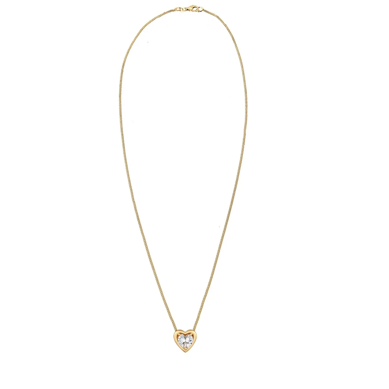 Elli "Halskette Herz | Zirkonia (Weiß)< Roségold|Symbol-schmuck