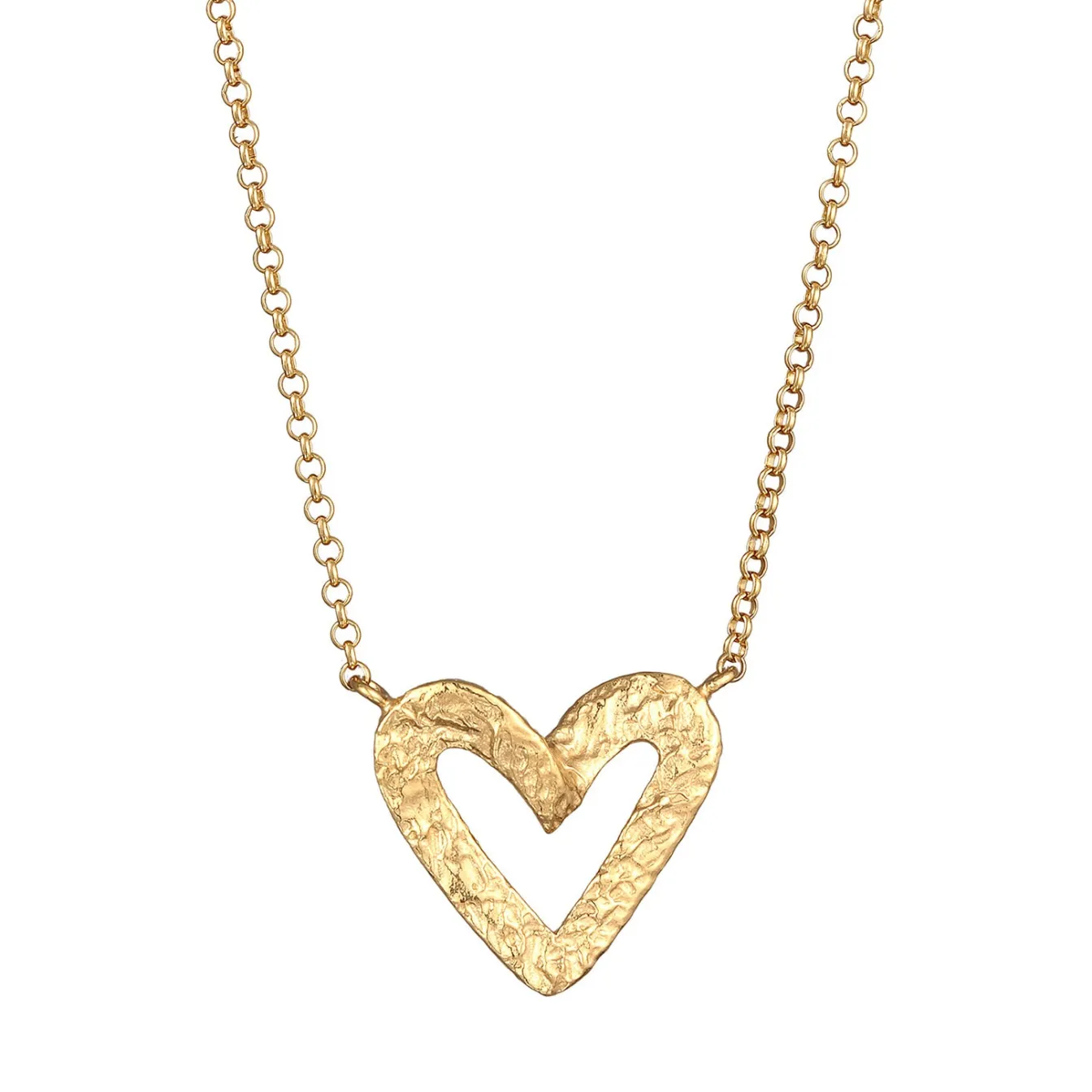 Elli "Halskette Herz Anhänger< Vergoldet|Symbol-schmuck