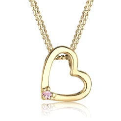 Elli "Halskette Herz Anhänger Cut-Out | Kristall (Weiß)< Symbol-schmuck|Herz-schmuck