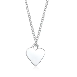 Elli "Halskette Herz Plättchen< Herz-schmuck|Symbol-schmuck