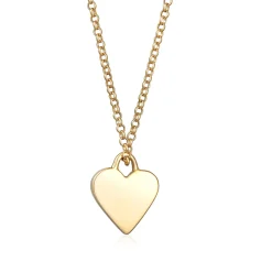 Elli "Halskette Herz Plättchen< Herz-schmuck|Symbol-schmuck