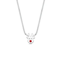 Elli "Halskette Hirsch | Kristall (Rot)<Kinder Kinderschmuck