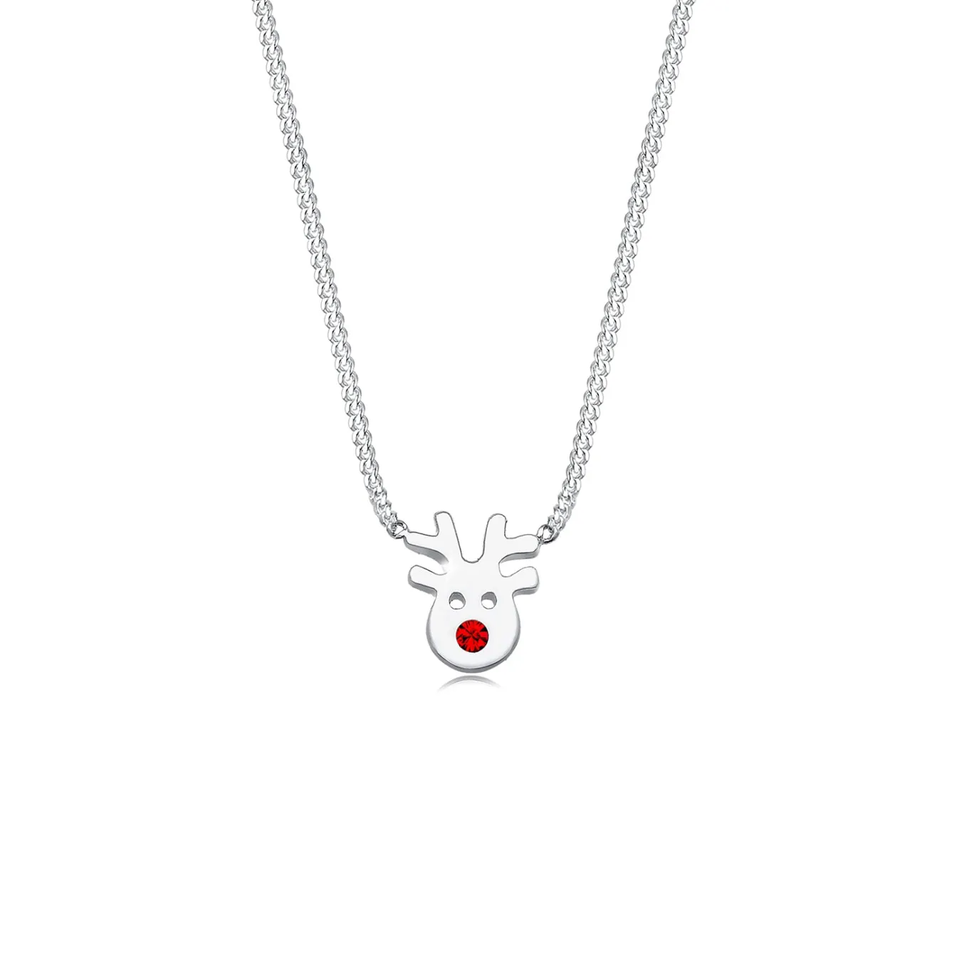 Elli "Halskette Hirsch | Kristall (Rot)<Kinder Kinderschmuck