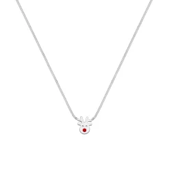 Elli "Halskette Hirsch | Kristall (Rot)<Kinder Kinderschmuck