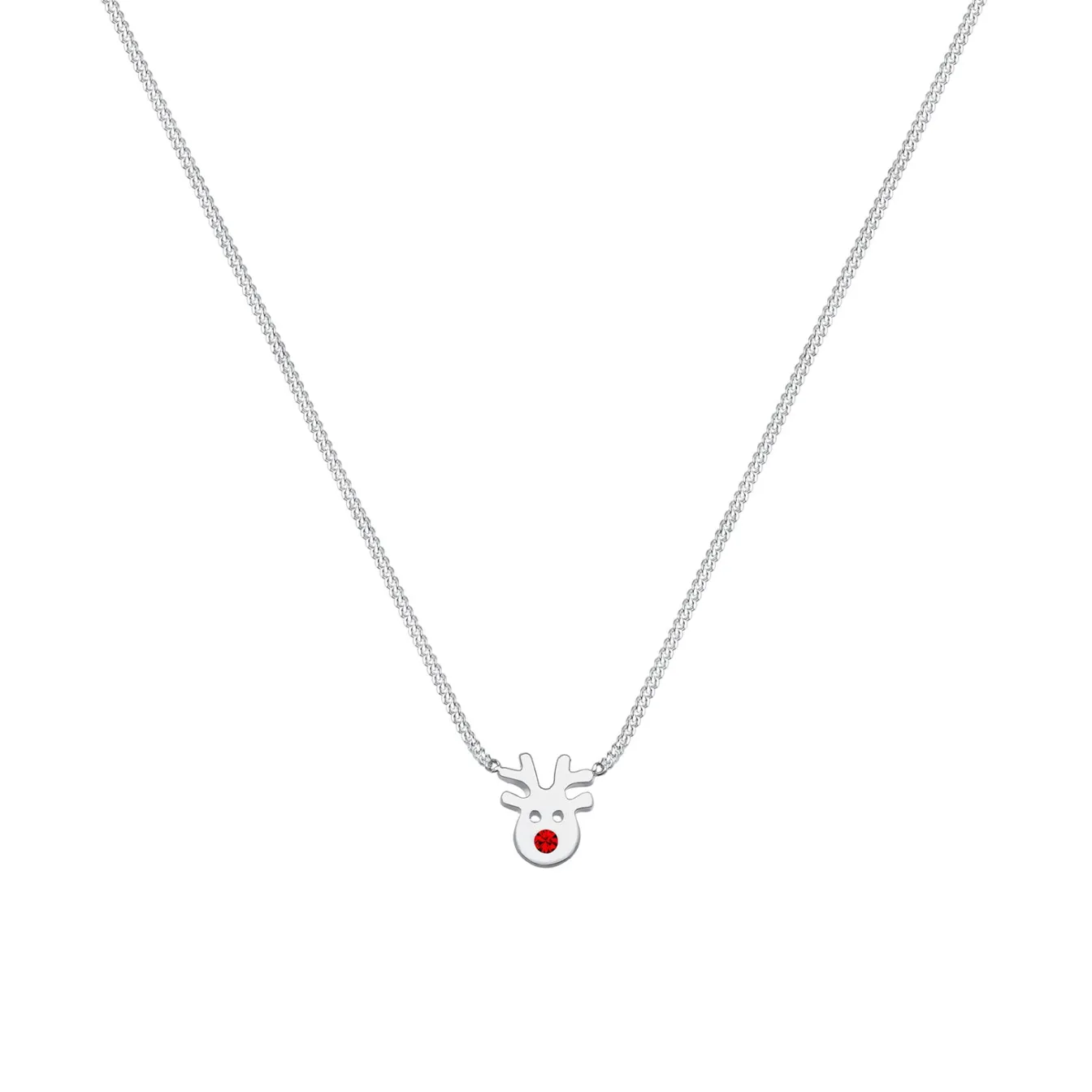 Elli "Halskette Hirsch | Kristall (Rot)<Kinder Kinderschmuck