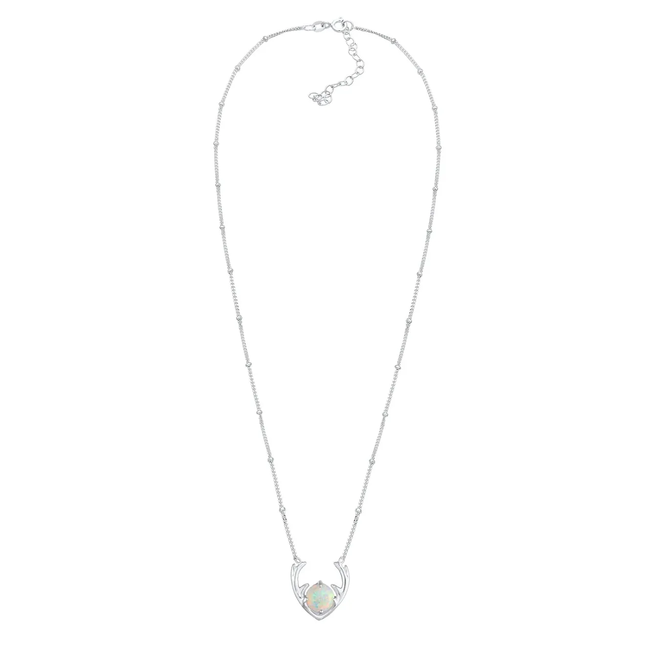 Elli "Halskette Hirsch | Opal (Weiß)< Letzte Chance|Halsketten