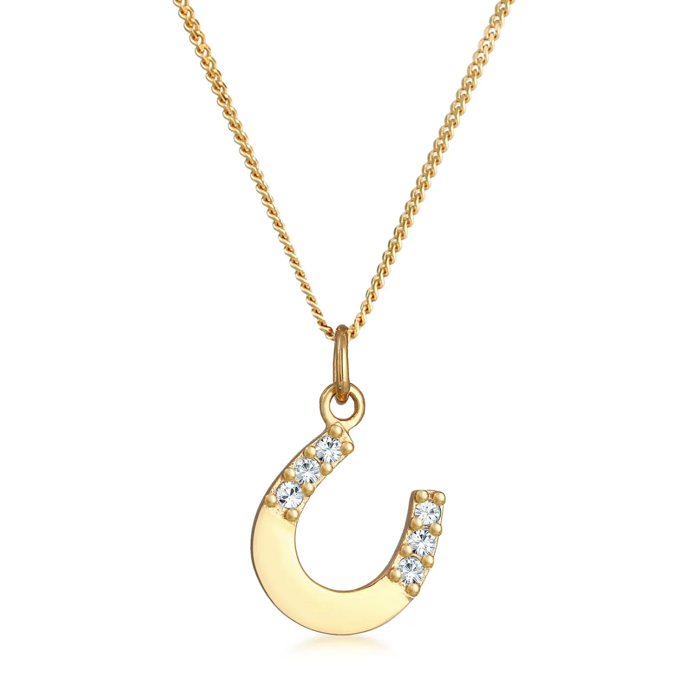 Elli "Halskette Hufeisen | Kristall (Weiß)< Symbol-schmuck|Halsketten