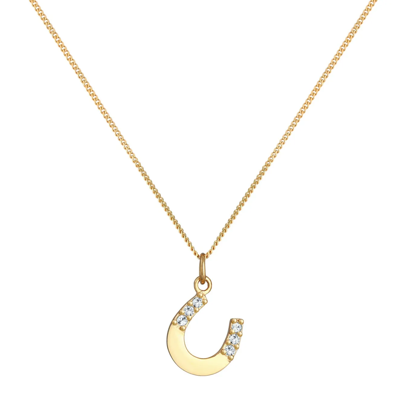 Elli "Halskette Hufeisen | Kristall (Weiß)< Symbol-schmuck|Halsketten