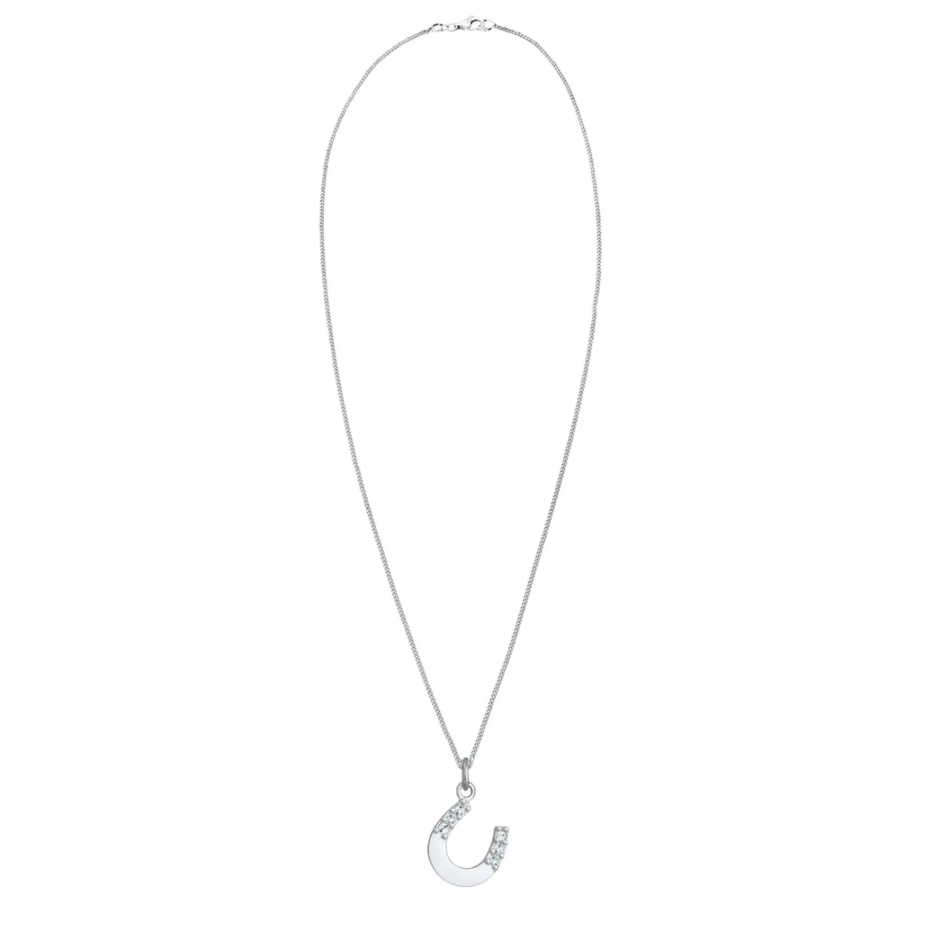 Elli "Halskette Hufeisen | Kristall (Weiß)< Symbol-schmuck|Halsketten