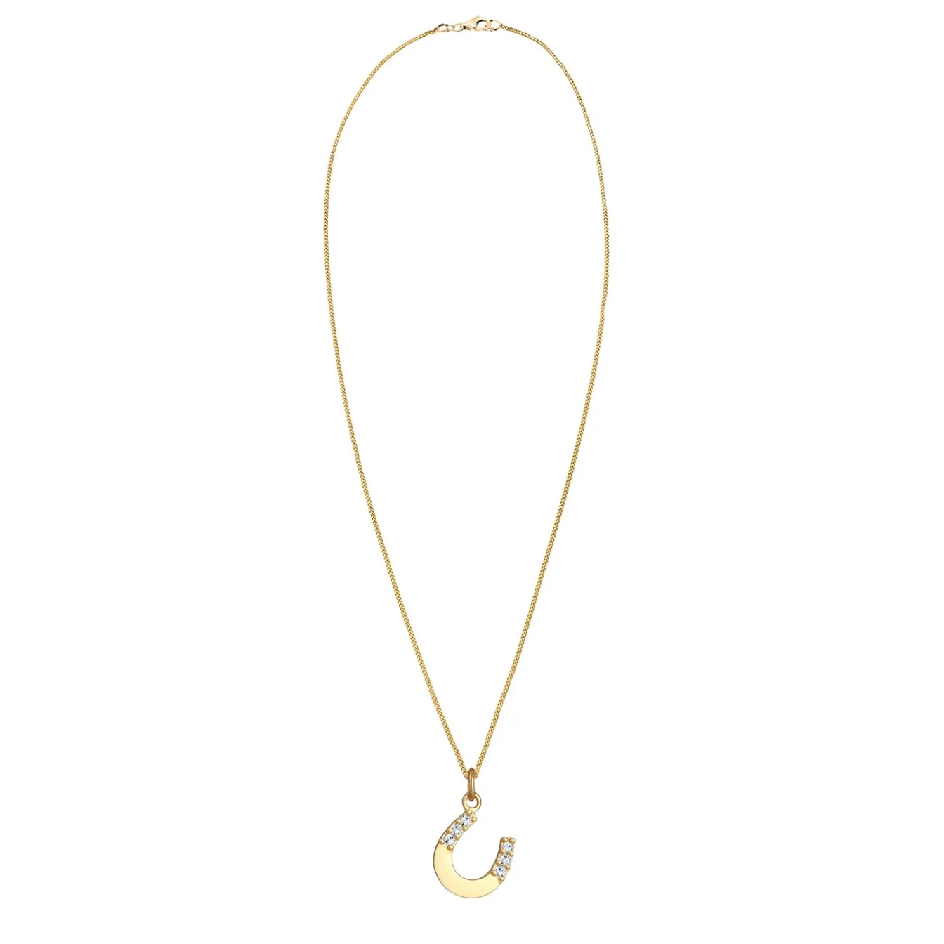 Elli "Halskette Hufeisen | Kristall (Weiß)< Symbol-schmuck|Halsketten