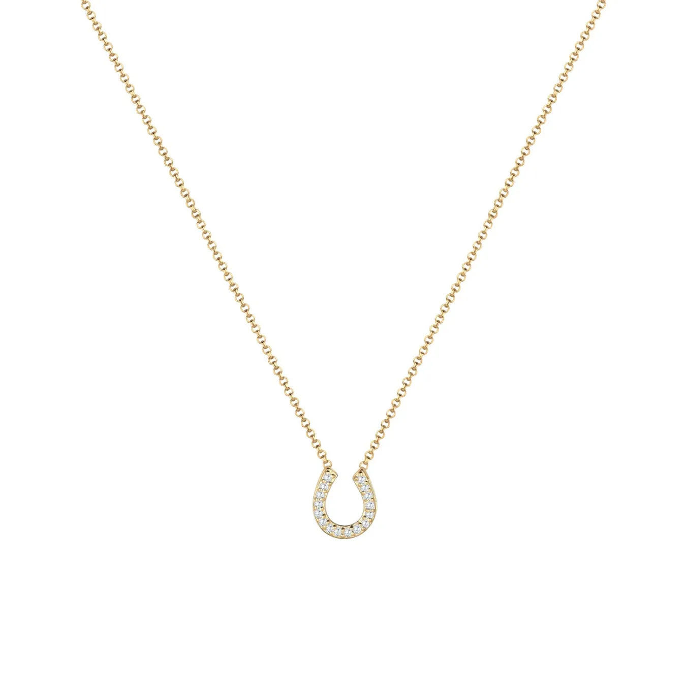 Elli "Halskette Hufeisen | Zirkonia (Weiß)< Symbol-schmuck|Halsketten