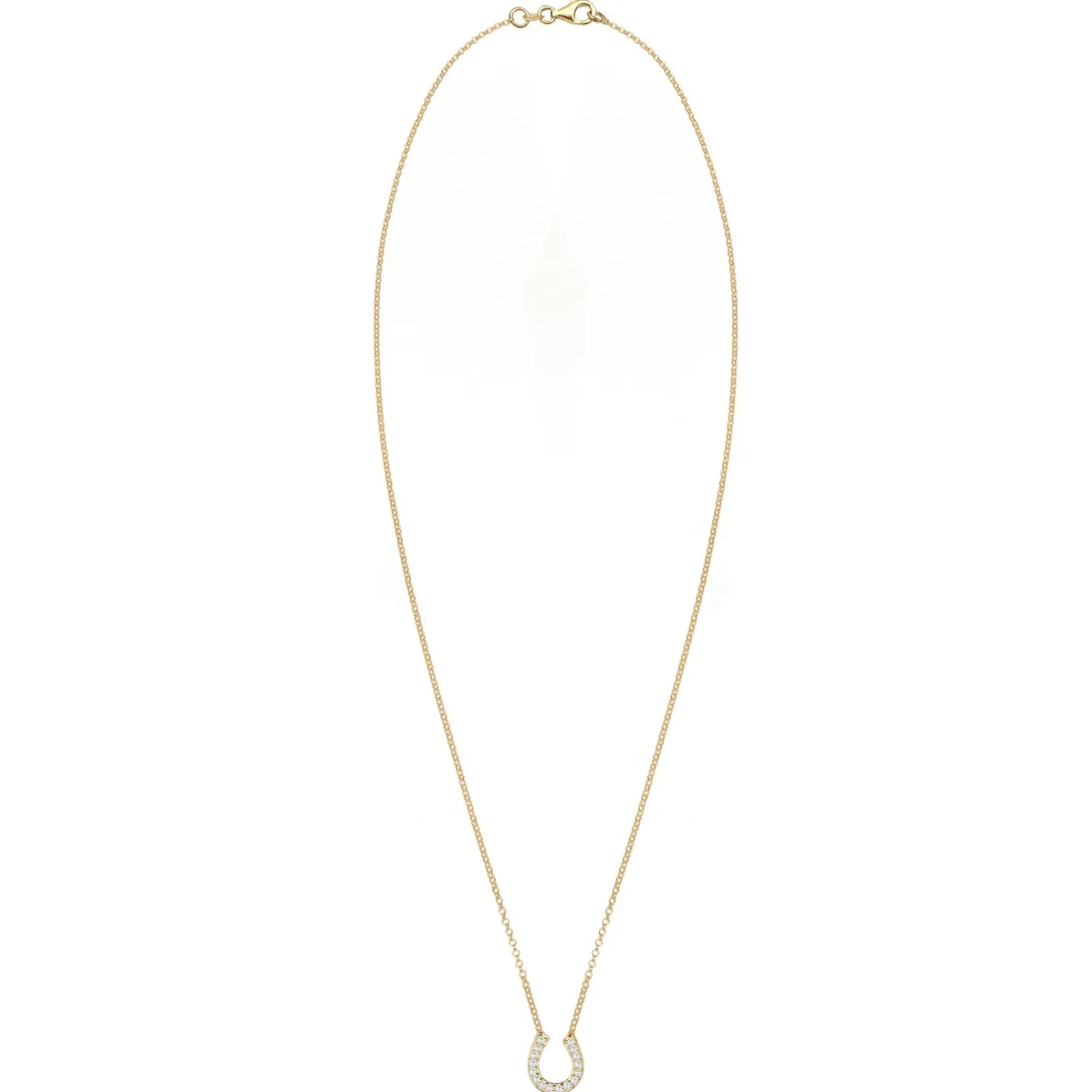 Elli "Halskette Hufeisen | Zirkonia (Weiß)< Symbol-schmuck|Halsketten