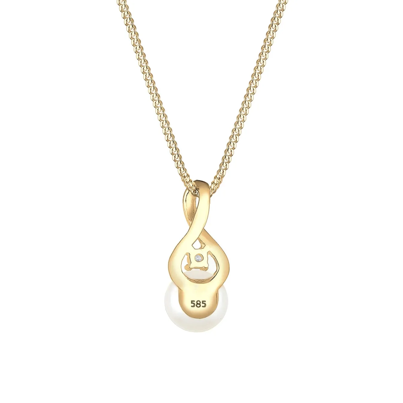 Elli "Halskette Infinity | Süßwasserperle, Topas (Weiß)< Symbol-schmuck|Herz-schmuck