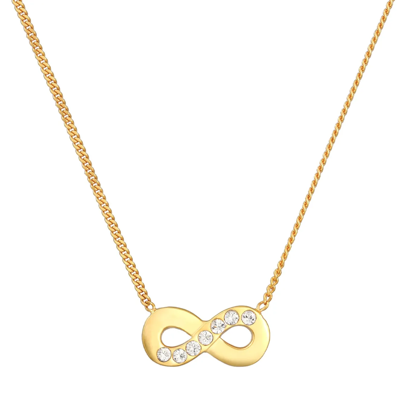 Elli "Halskette Infinity Anhänger | Kristalle (Weiß)< Symbol-schmuck|Herz-schmuck