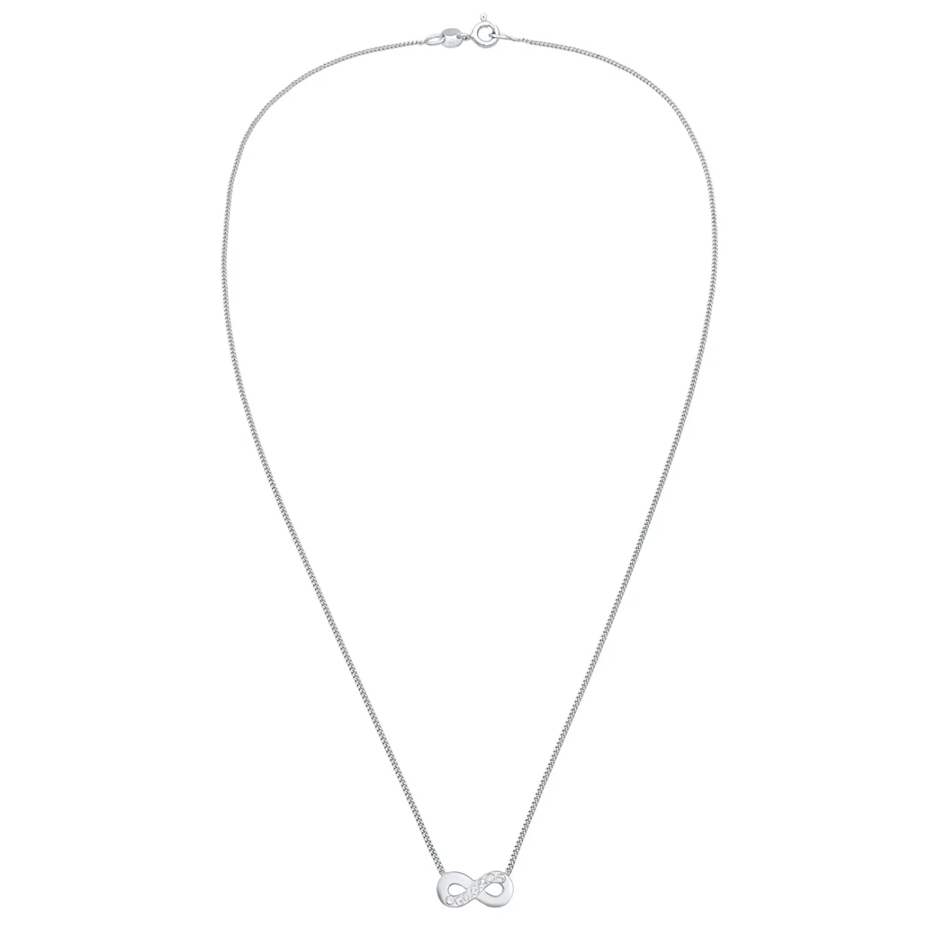 Elli "Halskette Infinity Anhänger | Kristalle (Weiß)< Symbol-schmuck|Herz-schmuck