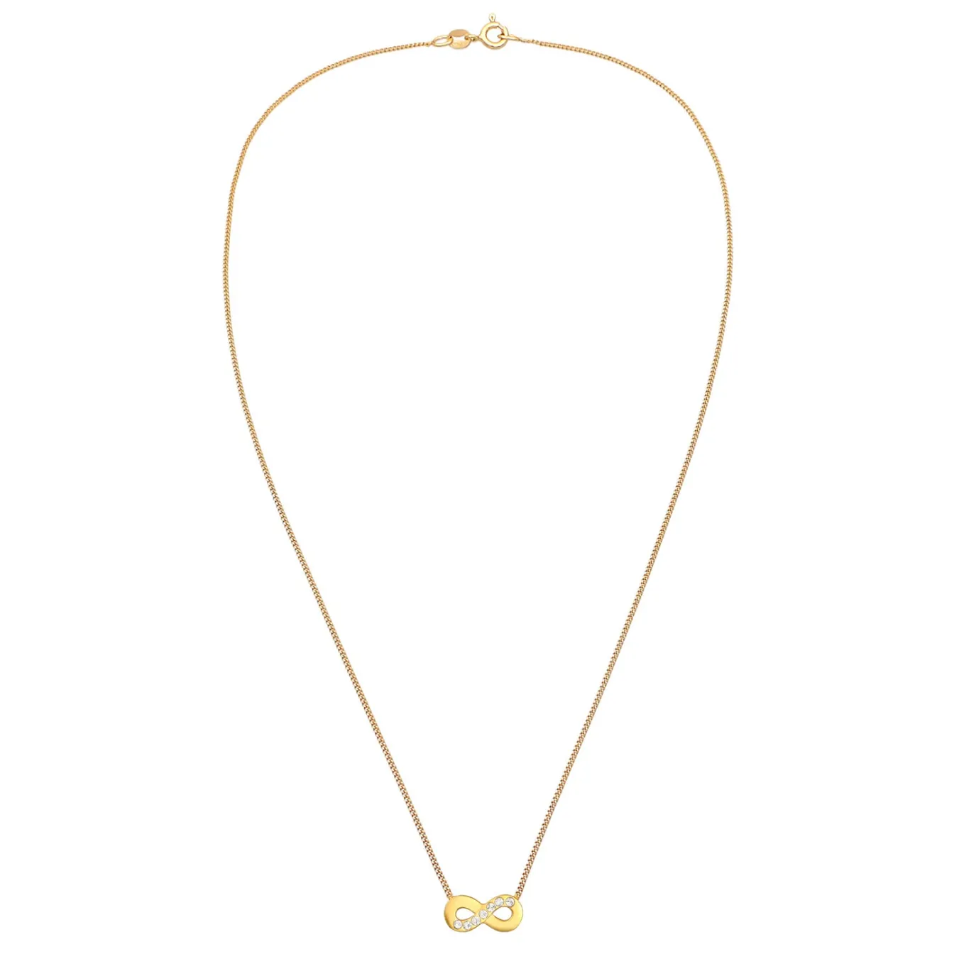 Elli "Halskette Infinity Anhänger | Kristalle (Weiß)< Symbol-schmuck|Herz-schmuck