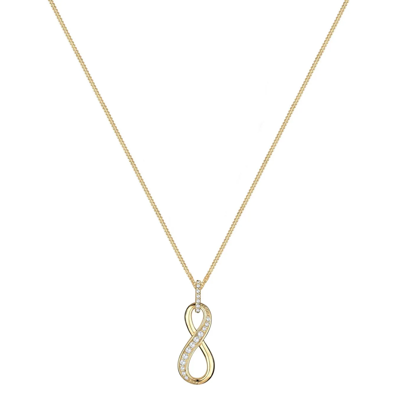Elli "Halskette Infinity Anhänger | Zirkonia (Weiß)< Roségold|Symbol-schmuck