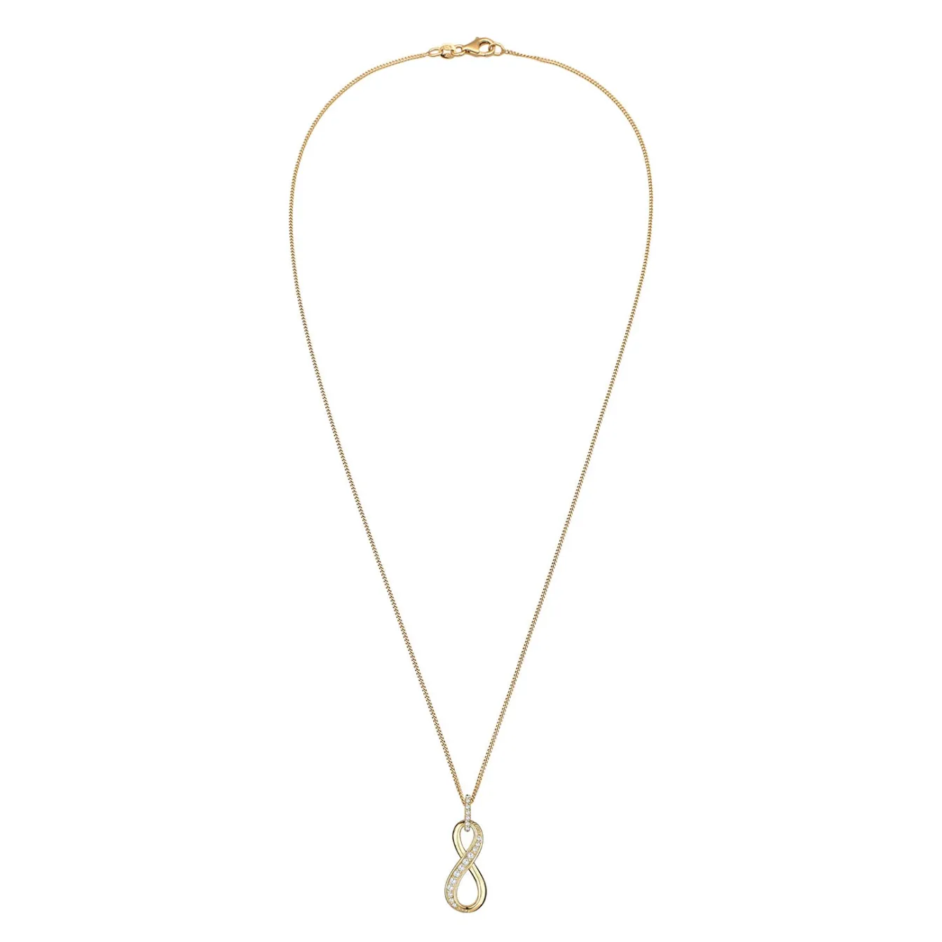 Elli "Halskette Infinity Anhänger | Zirkonia (Weiß)< Roségold|Symbol-schmuck