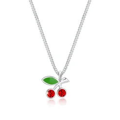 Elli "Halskette Kirsche | Kristall (Rot)<Kinder Kinderschmuck