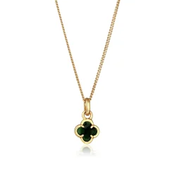 Elli "Halskette Kleeblatt | Anhänger Emaille (Weiß)< Symbol-schmuck|Halsketten