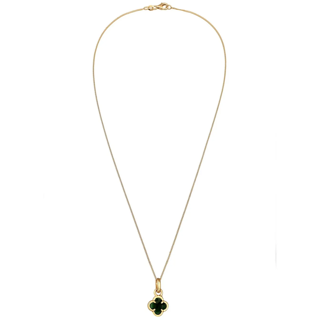 Elli "Halskette Kleeblatt | Anhänger Emaille (Weiß)< Symbol-schmuck|Halsketten
