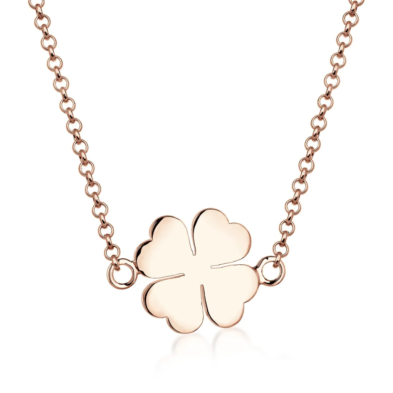 Elli "Halskette Kleeblatt Anhänger< Roségold|Symbol-schmuck