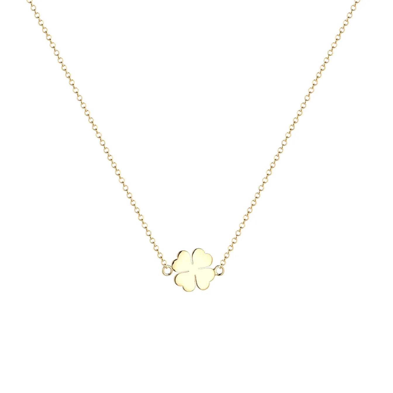 Elli "Halskette Kleeblatt Anhänger< Roségold|Symbol-schmuck