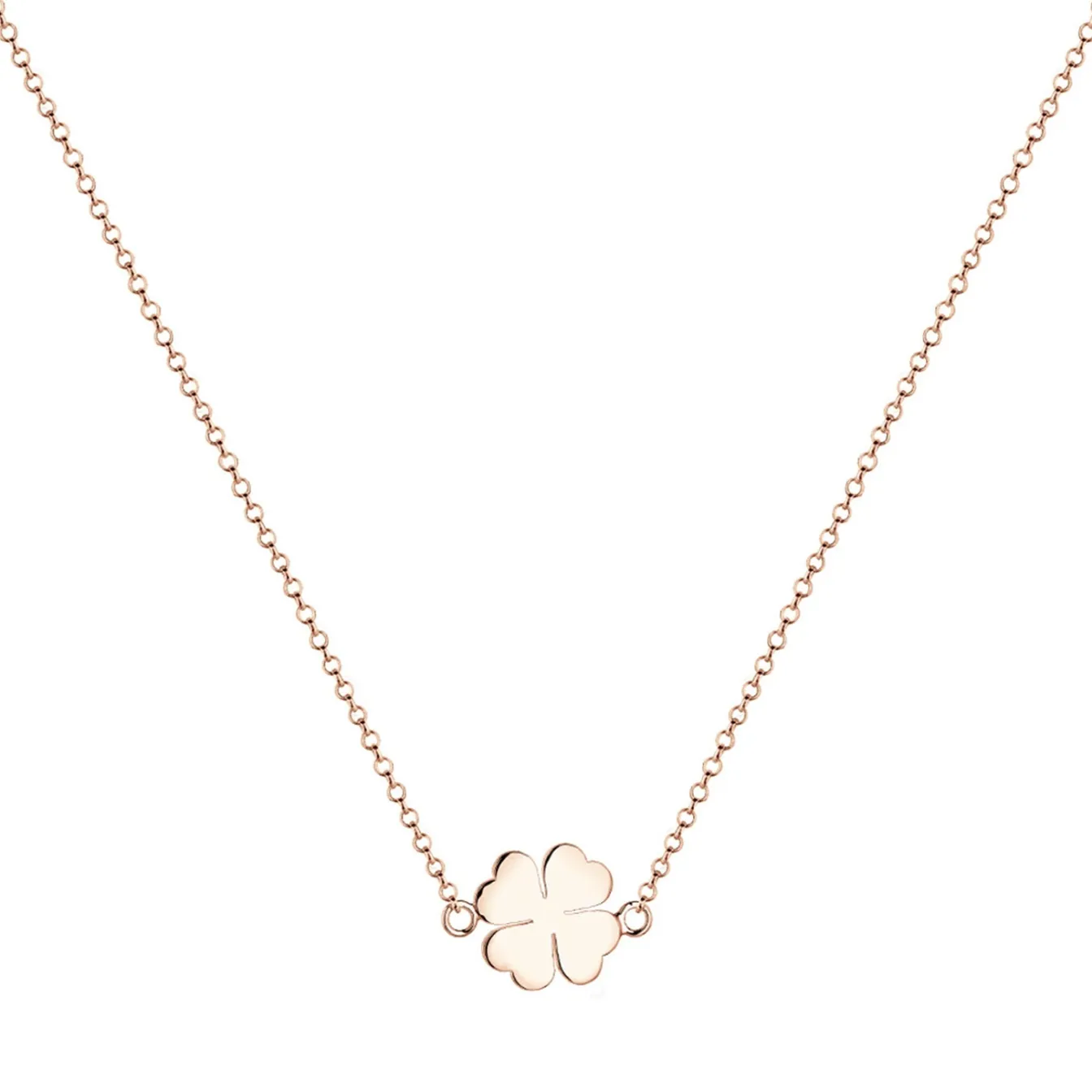 Elli "Halskette Kleeblatt Anhänger< Roségold|Symbol-schmuck