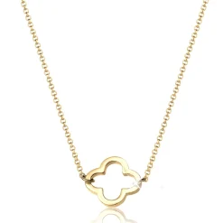 Elli "Halskette Kleeblatt Cut-Out< Roségold|Symbol-schmuck