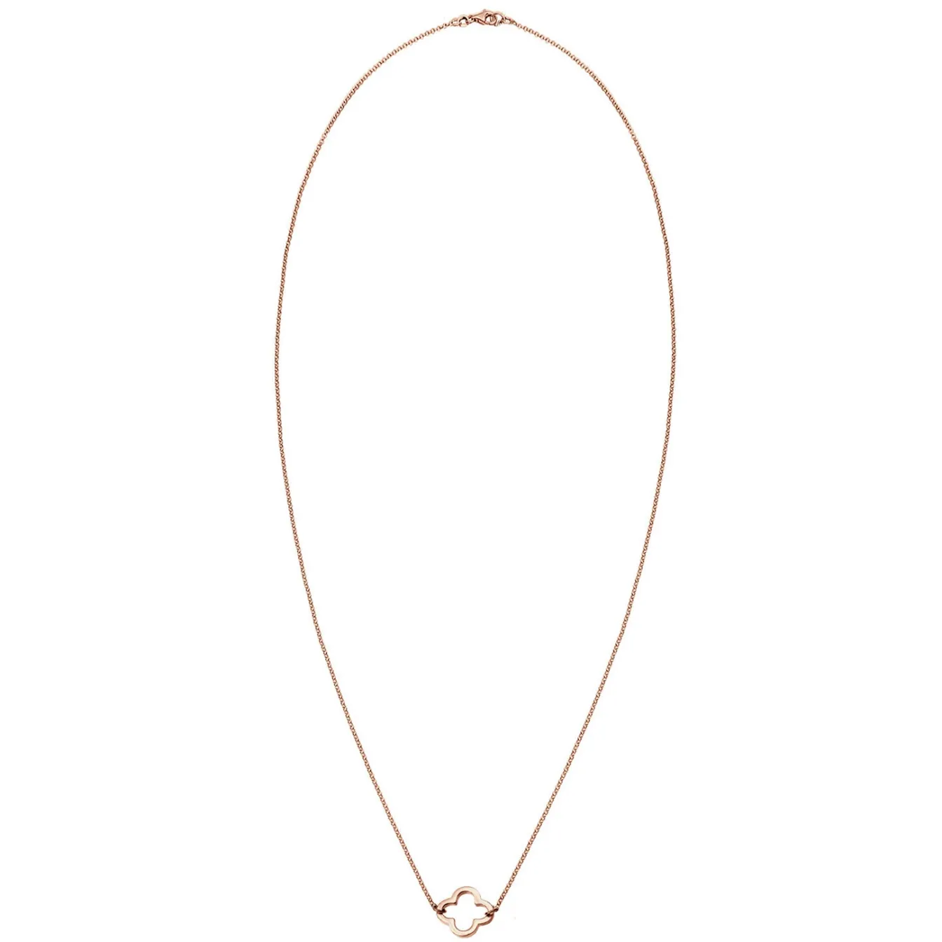 Elli "Halskette Kleeblatt Cut-Out< Roségold|Symbol-schmuck