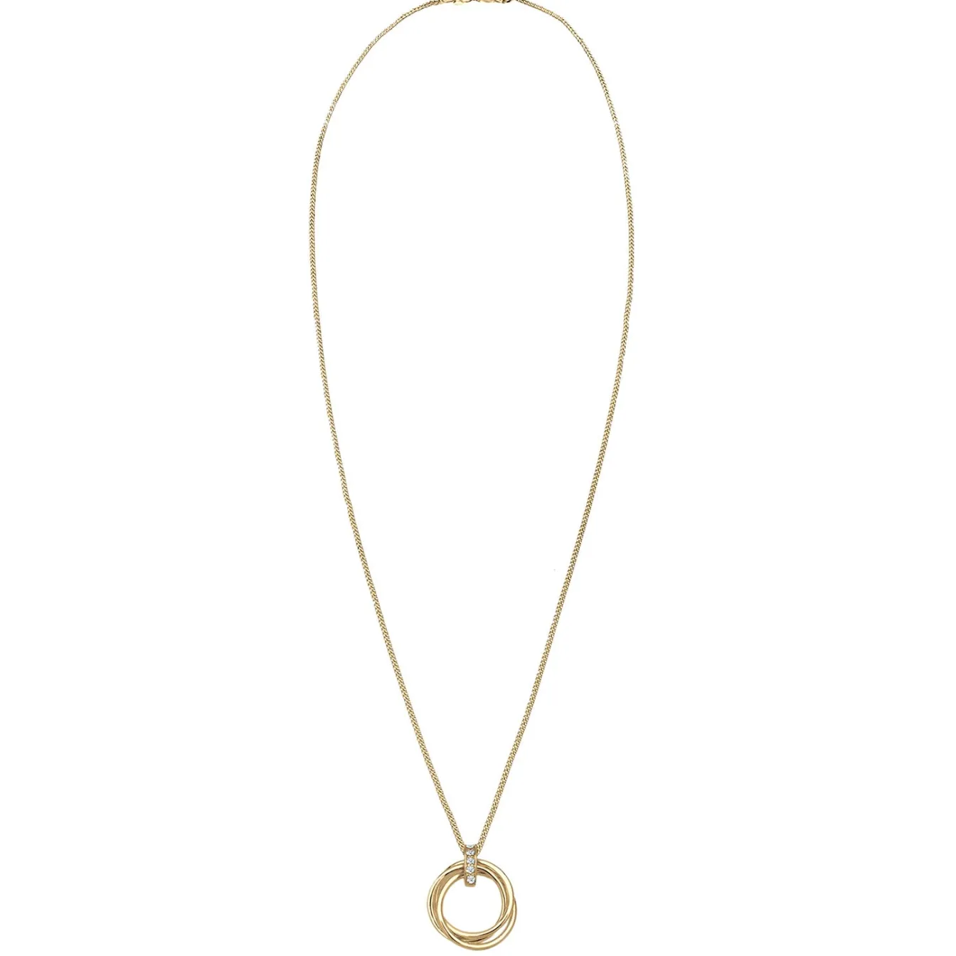 Elli "Halskette Kreis | Diamant (Weiß, 0.025 ct)< Halsketten|Vergoldet