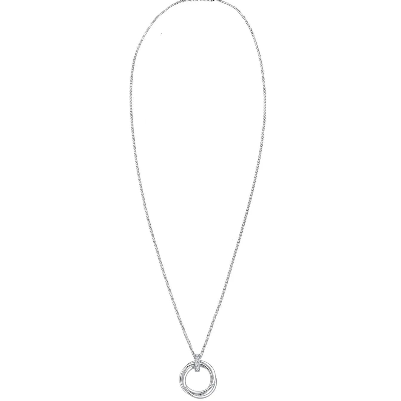 Elli "Halskette Kreis | Diamant (Weiß, 0.025 ct)< Halsketten|Vergoldet