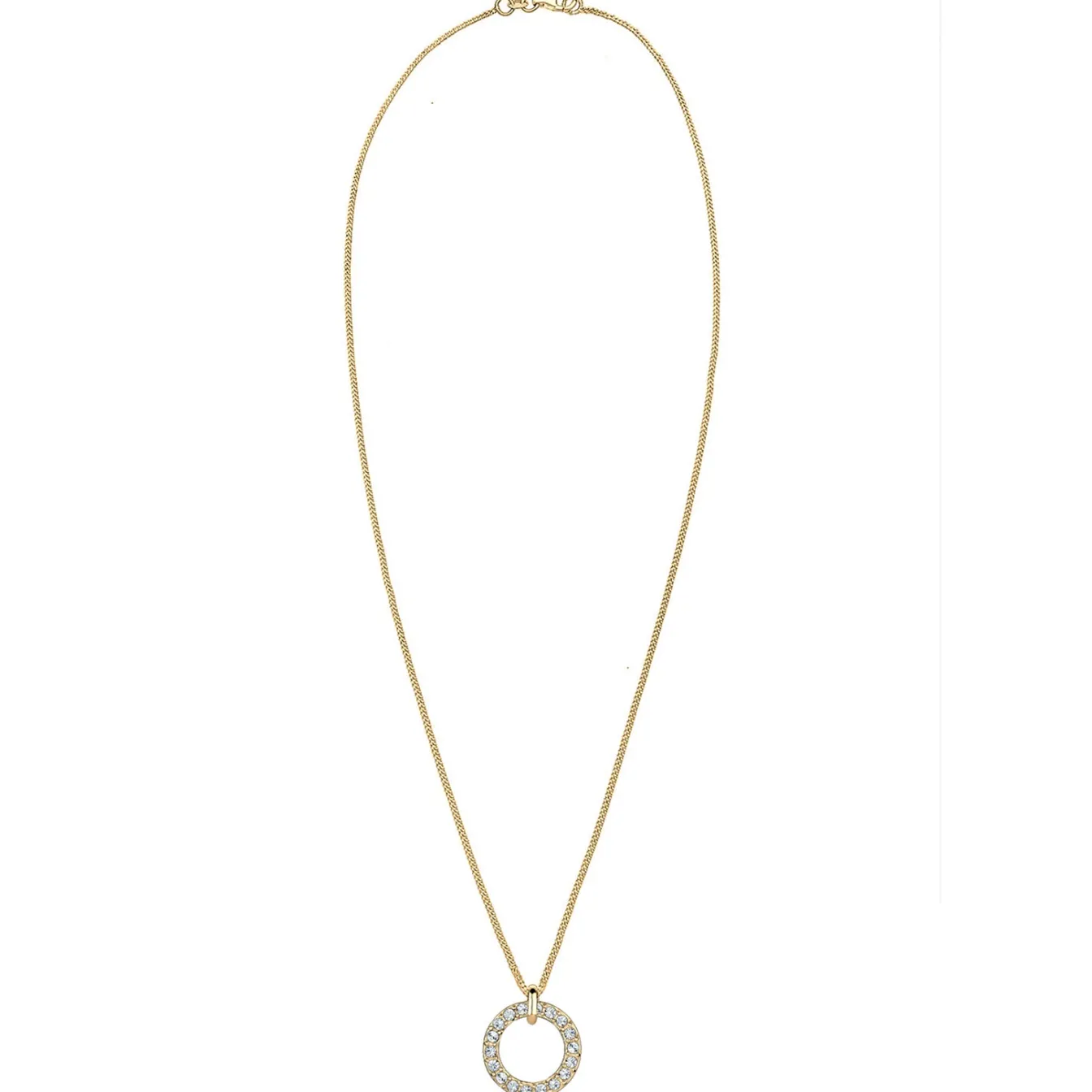 Elli "Halskette Kreis | Kristalle (Weiß)< Roségold|Halsketten