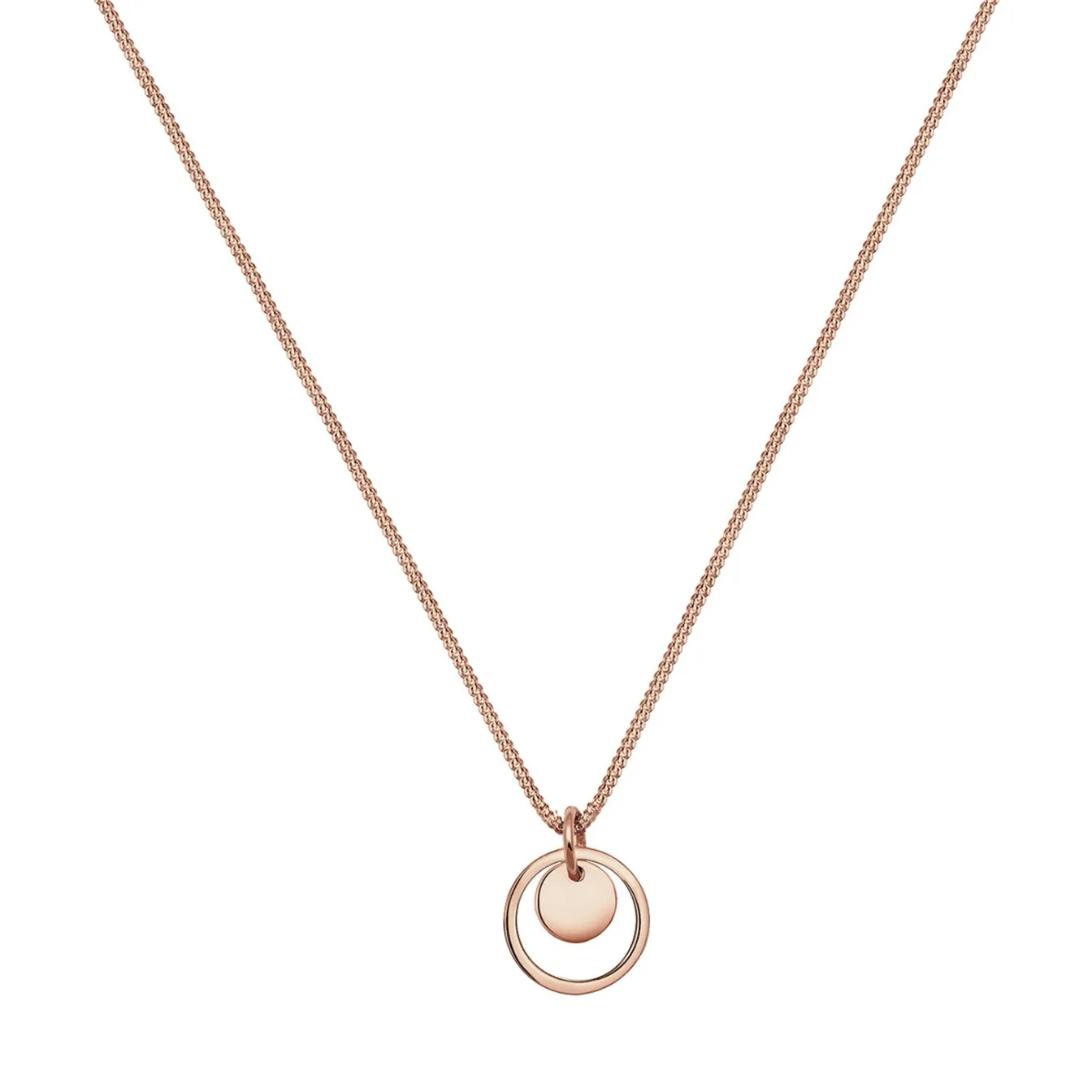 Elli "Halskette Kreis Plättchen< Roségold|Halsketten
