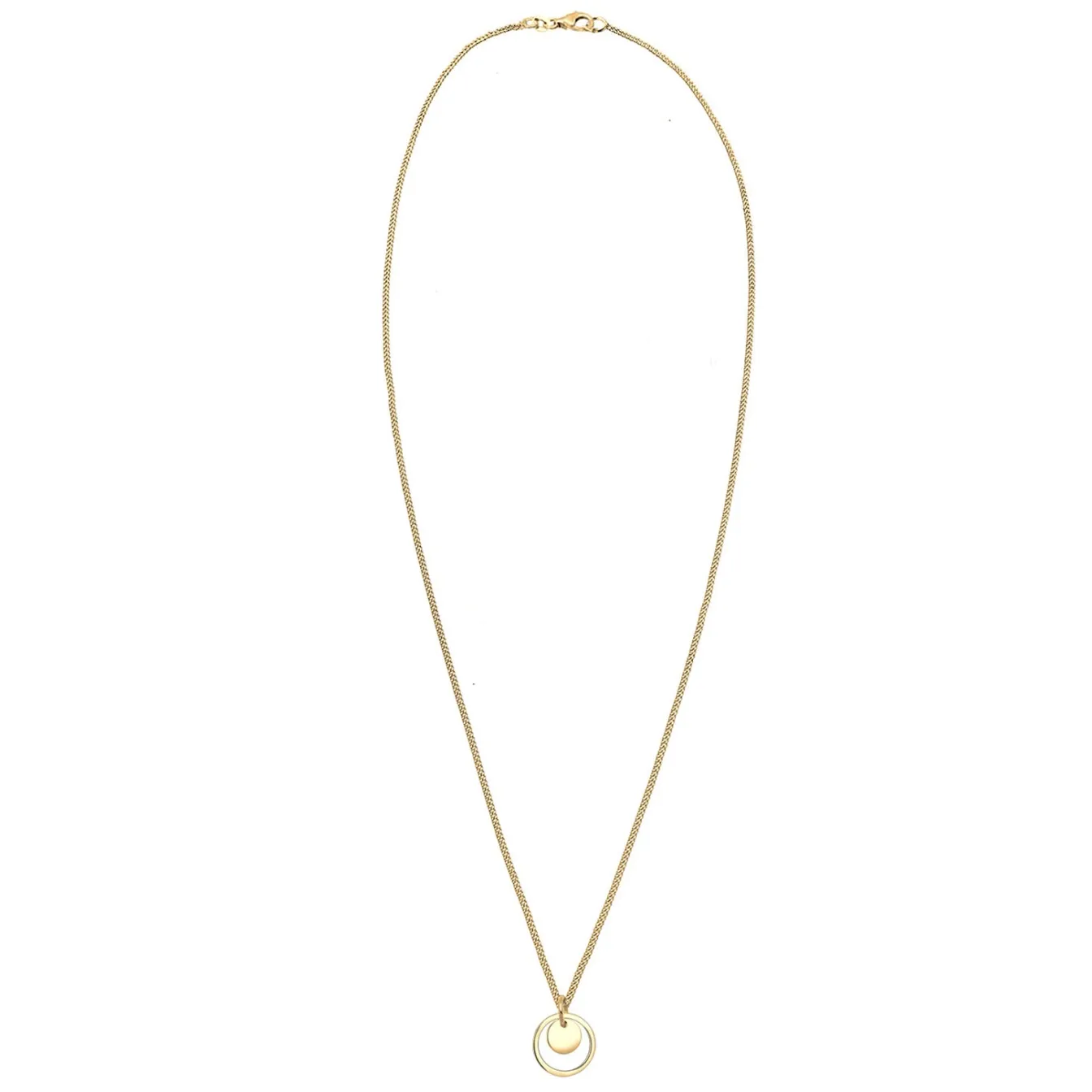 Elli "Halskette Kreis Plättchen< Roségold|Halsketten