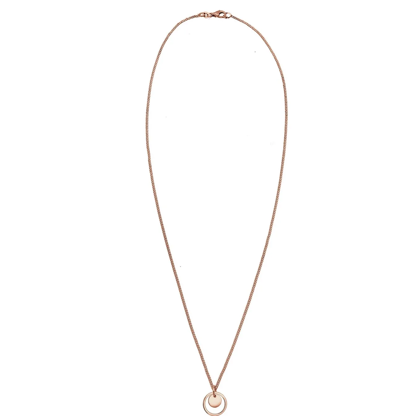 Elli "Halskette Kreis Plättchen< Roségold|Halsketten