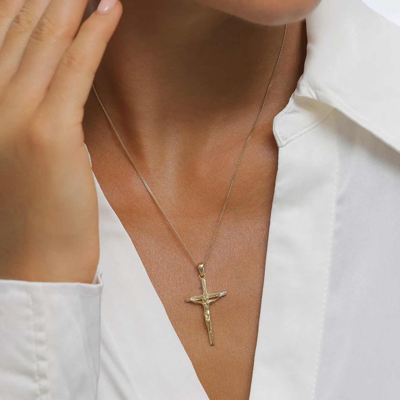 Elli "Halskette Kreuz< Roségold|Symbol-schmuck