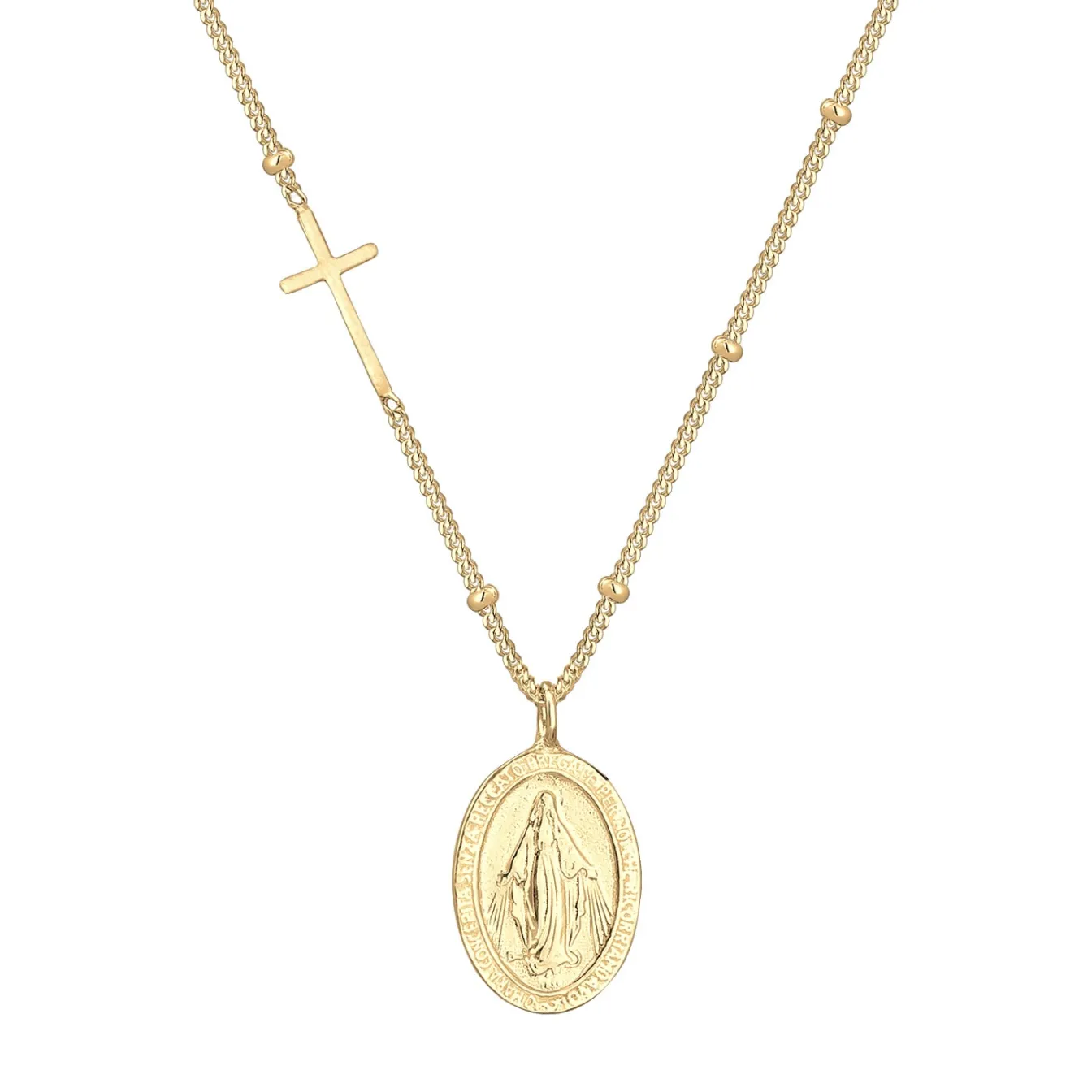 Elli "Halskette Kreuz< Roségold|Symbol-schmuck