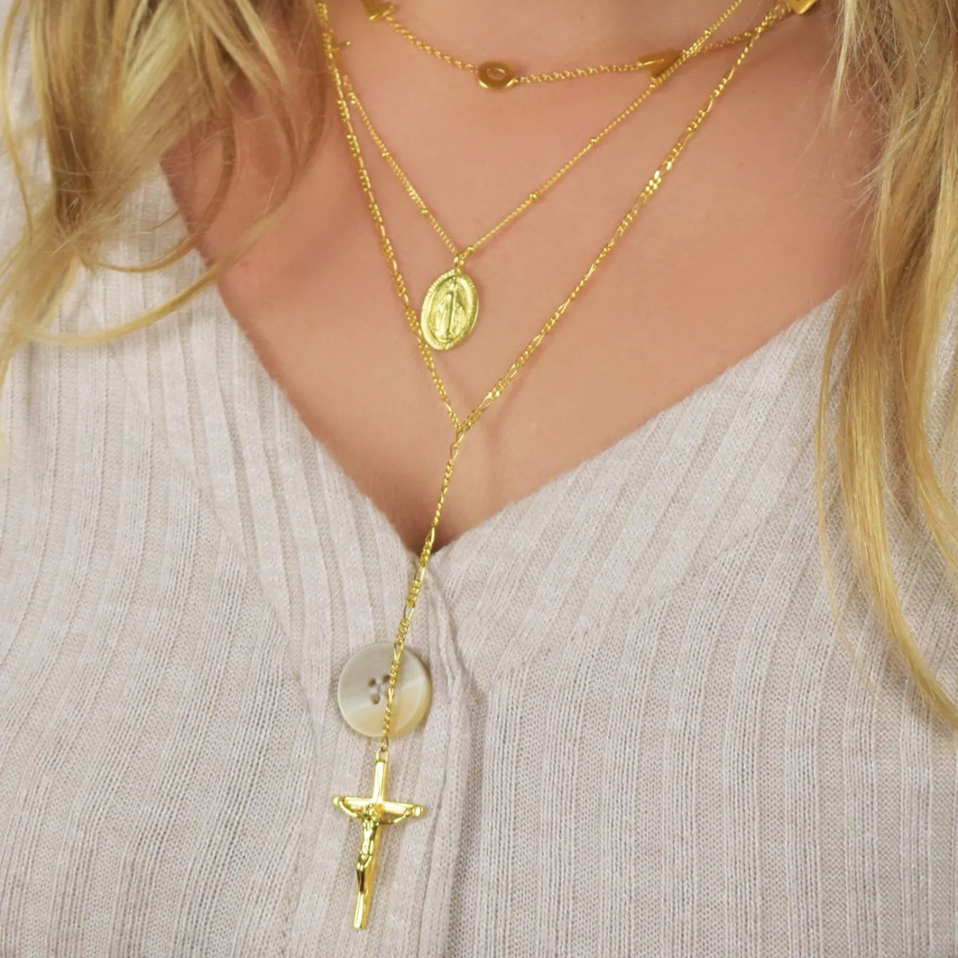 Elli "Halskette Kreuz< Roségold|Symbol-schmuck
