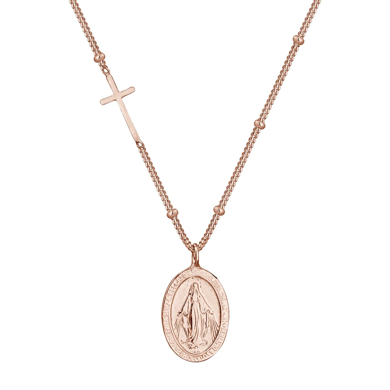 Elli "Halskette Kreuz< Roségold|Symbol-schmuck