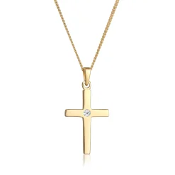Elli "Halskette Kreuz | Diamant (, 0,015 ct)< Symbol-schmuck|Halsketten