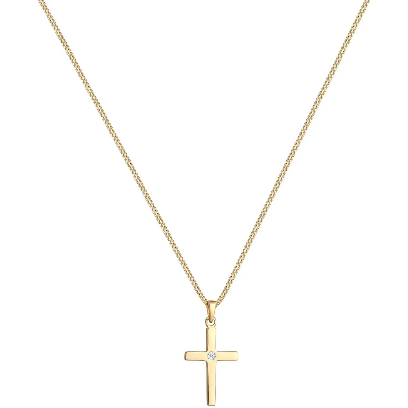 Elli "Halskette Kreuz | Diamant (, 0,015 ct)< Symbol-schmuck|Halsketten