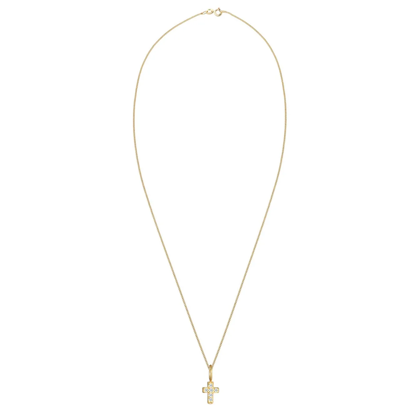 Elli "Halskette Kreuz | Diamant (Weiß, 0,03 ct)< Symbol-schmuck|Halsketten